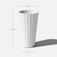 thumbnail image 3 of Veradek Column Series 26" Tall Plastic-Stone Planter 2 Pack - (White), 3 of 11