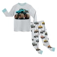 thumbnail image 7 of Akiihool Toddler Baby Boy Clothing Sets Little Dinosaur Printed Long Sleeve Tops and Pants Kids 2pcs Outfits Toddler Pajama Set (Light Gray,2-3 Years), 7 of 7