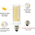 thumbnail image 2 of THTGDW-E11 LED Bulb 6W, 50W 75W E11 Halogen Bulb Replacement, Warm White 3000K, Not Dimmable JD T4 E11 Mini Candelabra Base LED, 4-Pack, 2 of 4