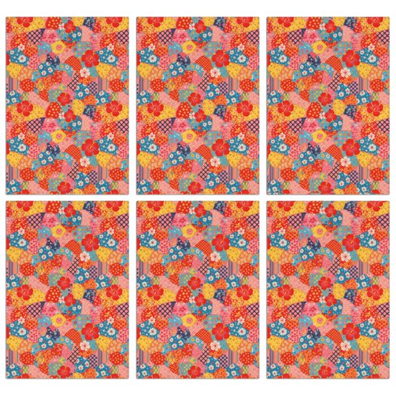 2 Pcs Pioneer Flower Floral Print Pattern Kitchen Towels, Funny Microfiber Dish Towel Set, 18" X 26" Tea Towels