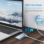 Duomigo 11-in-1 USB-C Hub Adapter with 4K HDTV, VGA, Type C PD, USB 3.0, RJ45 Ethernet, SD/TF Card Reader, 3.5mm Aux - Docking Station for MacBook Pro/Air