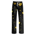 thumbnail image 6 of Hearthz Valentines Day Pajamas Women Pants Love Heart Graphic Pajama Pants Women Drawstring Wide Leg Holidays Women Sleep Pants, 6 of 7