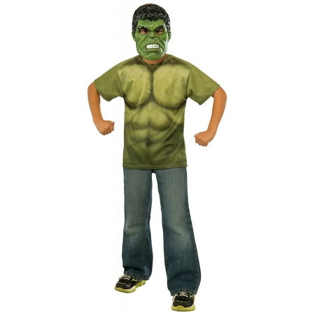 Child Hulk T-Shirt and Mask Child Costume - Small