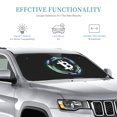 thumbnail image 3 of DouZhe Car Sunshades for Windshield, Cryptocurrency Blockchain Bitcoin Pattern Car Sun Shade Block Heat and UV Rays, 55" x 30", 3 of 8