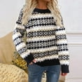 thumbnail image 2 of ManxiVoo Sweaters for Women 2023 Winter Fashion New Round Neck Drop Shoulder Loose Knitted Sweater for Women, Womens Sweaters Black XXL, 2 of 4