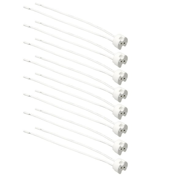 8Pcs Wire Connector Ceramic MR16 Lamp Holder  Light Socket 15cm Long