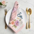 thumbnail image 2 of Easter Rabbits Cloth Napkins, Spring Floral Cute Bunny Butterflies Pink Washable and Reusable Dinner Napkins Set of 4, Table Napkin for Kitchen Party Birthday Wedding Hotel Housewarming 20"x20", 2 of 9