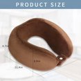 thumbnail image 4 of SHIQI-Neck Pillow Airplane Neck Pillow for Traveling Memory Foam Neck Pillow Adjustable Neck Support Pillows for Sleeping Cars Trains Offices Home Use Brown, 4 of 4
