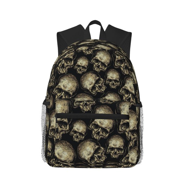 Disketp funny Retro Skull Mochila Ligera Clásica con Múltiples Bolsillos, Mochila Casual para Hombre y Mujer, Ideal para Escuela, Trabajo y Viajes