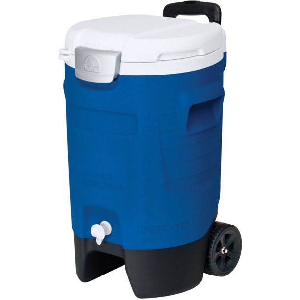 Igloo 5-Gallon Beverage Roller Cooler Blue Walmart Business