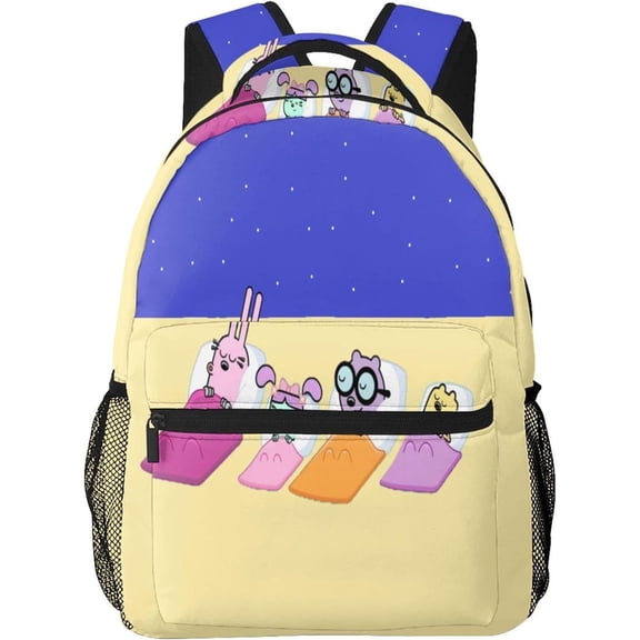 Wow Wow Wubbzy School Backpack Bookbag Large for School Office Lightweight Outdoor Travel Shoulder Bag