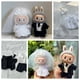 thumbnail image 2 of Ropa de muñeca Labubu de 17 cm con colgante de macarrón con forma de corazón para bebé, ropa de repuesto con cara esmaltada y dibujos animados para vestido de novia, 2 of 5