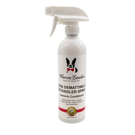 Warren London Dog De-Matting and Detangler Spray for Matted Dog Fur | Made in USA | 16oz