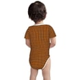 thumbnail image 2 of Rocae Black And Orange Houndstooth for Baby Cotton Short-Sleeve Bodysuits for Unisex Onesies Bodysuit-18 Months, 2 of 7