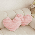 thumbnail image 4 of Pink Heart Pillow Decorative Throw Pillows, Heart Shaped Soft Fluffy Faux Fur Cute Pillows Cushions for Couch Chair Bed Bedroom Room Home Decor Aesthetic, 4 of 4
