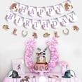 thumbnail image 2 of Kreatwow Horse Happy Birthday Banner Horse Party Decor Garland Purple Western Cowgirl Party Decor Wild West Cowgirl Rodeo Birthday Horse Birthday Supply With Horse Boot Design for Girl's Birthday, 2 of 6