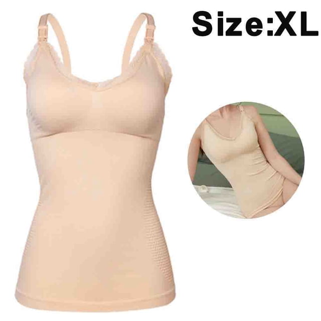 1 pieza de camisetas de maternidad para mujer, camisetas sin mangas de lactancia con sujetador incorporado, camisetas largas