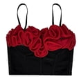thumbnail image 6 of Hvyesh Women's 3D Floral Crop Top Mesh Push Up Corset Sleeveless Crop Top Club Party Bustier Vest, 6 of 6