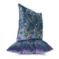 thumbnail image 2 of Papillon Paradise Indoor/Outdoor Pillow with Removable Cover in Blue 26x26, 2 of 5