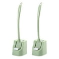 thumbnail image 2 of Moyic Juego de escobillas de baño de 2 uds. Depurador de limpieza bidireccional que ahorra trabajo, descontaminación de esquinas, cepillos Suministros de limpieza para el hogar Verde, 2 of 6