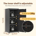 thumbnail image 2 of PLMFJQK Metal Locker Storage Cabinet with 1 Doors, Pantry with Shelves, Storage Cabinet with Adjustable Leveling Foot for Kitchen, Employees, Office,Locker,Black,34.5"*15.75"*13.78",Black, 2 of 7
