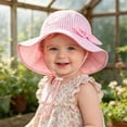 thumbnail image 2 of CAUYDY Toddler Sun Hat with Neck Flap UPF 50+ Adjustable 1T 2T 3T 4T 5T Baby Boys Girls Summer Beach Hat Kids Traveling Bucket Hat (Sizes 3-4 Years,Pink), 2 of 6