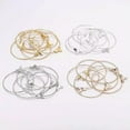 thumbnail image 3 of U8MO 30pcs Metal 25mm~40mm Earwire Circle Loop Hoops Drop Dangle Earring Findings DIY-Dark Silver-30mm, 3 of 5