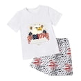 thumbnail image 4 of mgoYE Girls Boys American Flag Outfit Set 4th of July Shorts Set Patriotic Shorts Sleeve Shorts Set USA Flag Stripe Star Summer Blouse Shorts Set 250th Anniversary USA Clothing Girls, 4 of 7