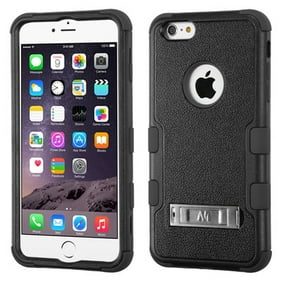 Military Grade Certified TUFF Hybrid Kickstand Case for iPhone 6 Plus / 6S Plus - Black