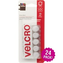 VELCRO(R) Brand Sticky Back Coins .625" 15 count, Multipack of 24