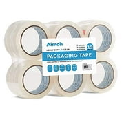 6 Rolls Heavy Duty Clear Packing Tape -Acrylic Adhesive- 2.7mil Ultra Strong Commercial Grade- Size 1.88 x 60 Yard- 3 Inch Core- Refill - Moving-Packaging-Shipping - 6 Rolls (11631)