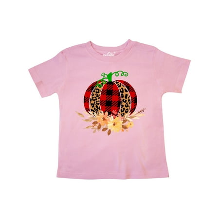 

Inktastic Rustic Cheetah and Plaid Print Pumpkin Gift Toddler Boy or Toddler Girl T-Shirt