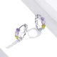 thumbnail image 2 of Pendientes de plata de ley 925 para niñas, pequeños aros, joyería hipoalergénica de moda para niñas pequeñas, regalos de cumpleaños, arcoíris colorido, 2 of 4