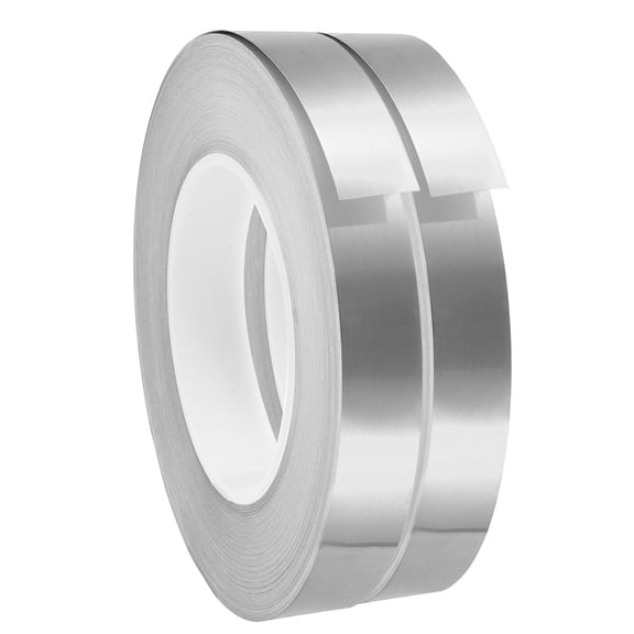 Uxcell 2 piezas de cinta de poliéster metalizado (0.8 pulgadas x 164 pies) - Cinta decorativa autoadhesiva a prueba de agua para juntas, pegatinas para pared/armario/cocina/puerta, plateado
