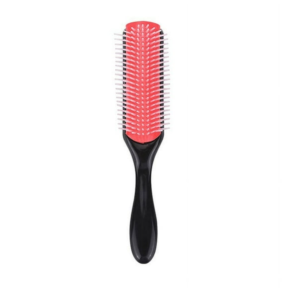 TILIYHELLO 9-Rows Detangling Hair Brush Denman Detangler Hairbrush Scalp Massager Straight Curly Wet Hair Comb for Women Men Home Salon