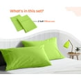 thumbnail image 2 of King Pillowcase Size 800 TC Parrot Green Solid, Long Staple & Breathable, Easy to wash, Pack of 2, 2 of 5