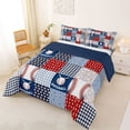 thumbnail image 2 of Feelyou Baseball Sport Full Size Comforter Sets, Blue Red Bedding Sets, 3 Pieces, 2 of 7