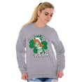 thumbnail image 3 of Smurfette St Paddys Good Luck Charm Women Crewneck Sweatshirt Brisco Brands S, 3 of 6