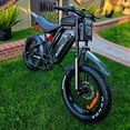 thumbnail image 5 of Electric Dirt Bike for Adults,R700 Ebike Peak 750W Motor 28Mph, 52V/25AH Battery, 20"x4" Fat Tire, E Mountain Bicycle, Full Suspension UL2849, 5 of 14