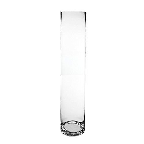 Craft and Party Cylinder Glass Vase Clear 16"H x 4"D Set of 12