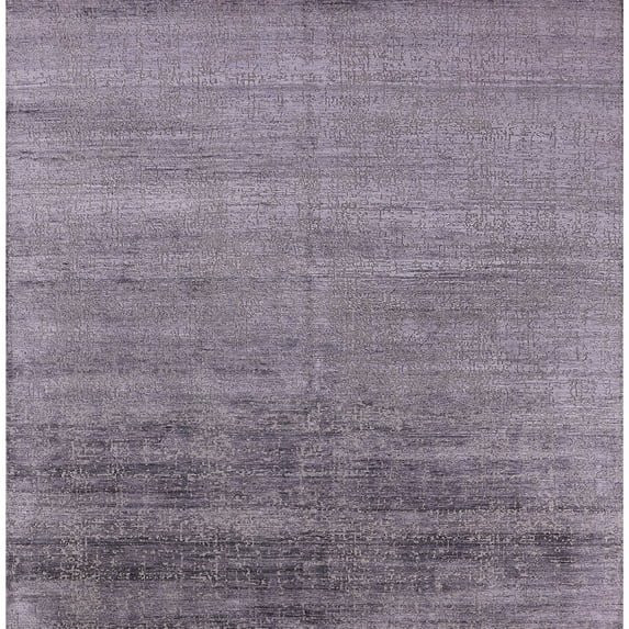 Ahgly Company Indoor Square Mid-Century Modern Purple Oriental Area Rugs, 8' Square