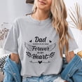 thumbnail image 4 of Jollimate Dad Always On My Mind Forever In My Heart Graphic T-Shirt, Memorial Tribute Women's Shirt, 4 of 6