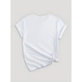 thumbnail image 3 of T-Shirt d'Été Décontracté pour Femmes avec Imprimé Cartoon - Col Rond, Manches Courtes, Lavable en Machine, 3 of 8