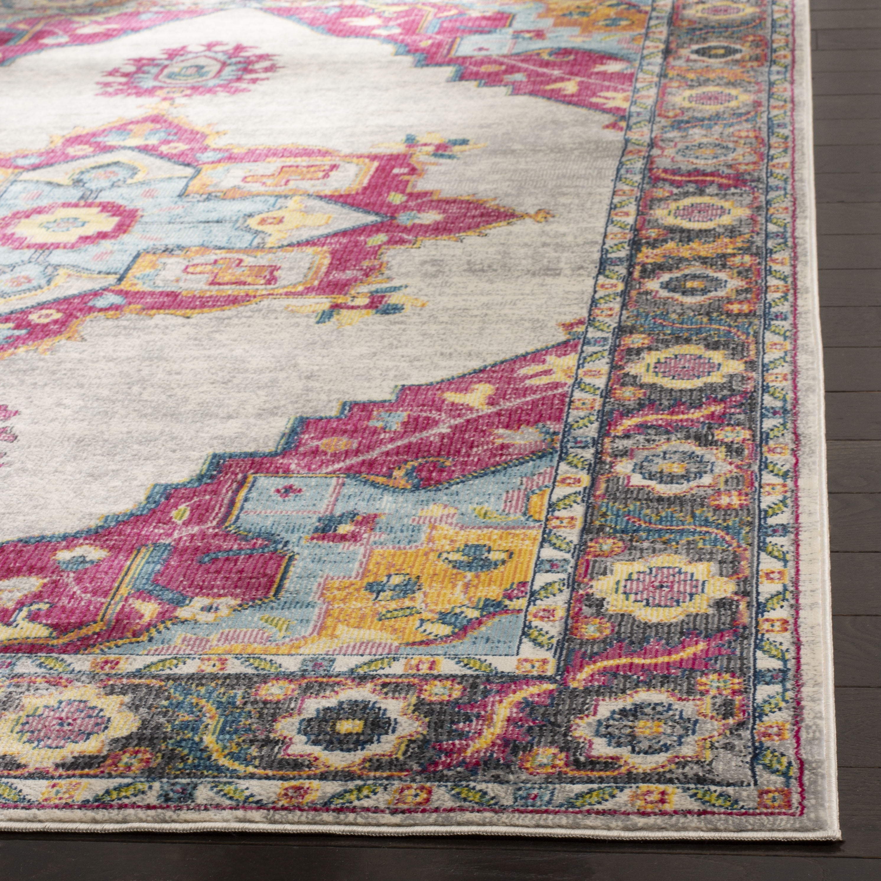 2 x 8 Fuchsia Safavieh MER108R-28 Area Rug