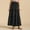 Black, variant on Long Skirts for Women Boho Maxi Skirt Summer Pleated Tiered A-Line Elastic High Waist Flowy Long Beach Skirt