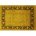 thumbnail image 1 of Ahgly Company Machine Washable Indoor Rectangle Oriental Yellow Industrial Area Rugs, 5' x 7', 1 of 4