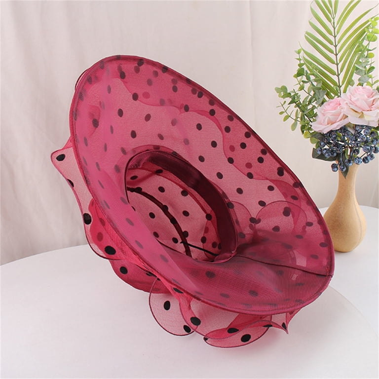 Chic Lace and Floral Women\'s Hat Floral Lace Wide Brim Sun Hat - Women main image 4