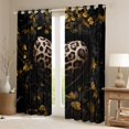 thumbnail image 2 of Homewish Teens Leopard Cheetah Print Black Out Curtains,Love Heart Print Curtains Pack of 2 (42x63 Each),Chic Flower Rose Bedroom Curtains,Luxury Bedroom Decor, 2 of 6
