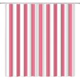 thumbnail image 2 of White Pink Shower Curtain Modern Abstract Geometric Stripes Lines Classic Farmhouse Creative Fashion Fabric Bathroom Decor Curtain with Hooks, 2 of 3