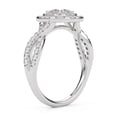 thumbnail image 4 of AFFY Infinity Double Halo Solitaire Engagement Ring for Women, 1.00 Carat (ctw) Princess And Round Lab Grown Diamond Ring In 14K White Gold Over 925 Sterling Silver F-G-H, SI Quality Ring Size-8, 4 of 6